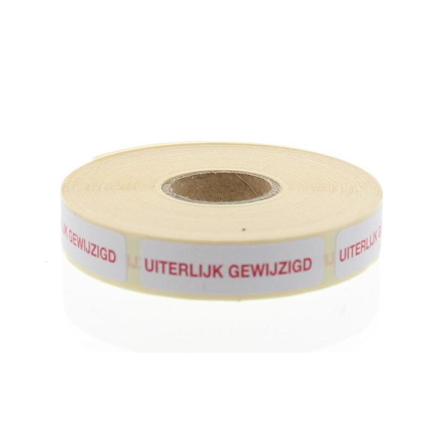 Strooketiket uiterlijk gewijzigd 44 x 11mm